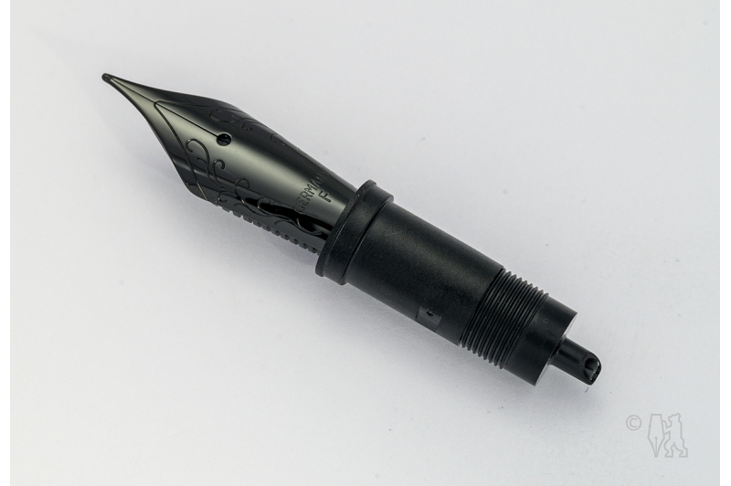 JoWo Black steel fountain pen nib with floral design